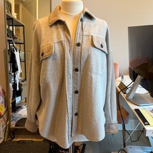 Treasure & Bond Taupe Sherpa Jacket